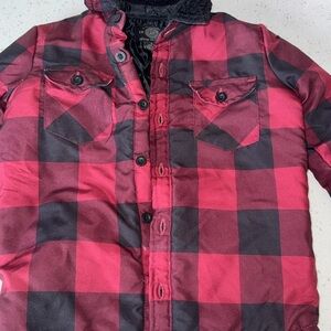 Red and Black Plaid Jacket